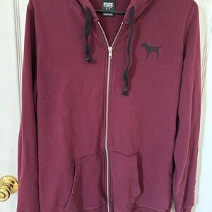 Pink VS Maroon Zip-Up Hoodie